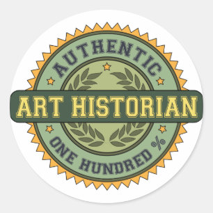 Authentic Art Historian Classic Round Sticker