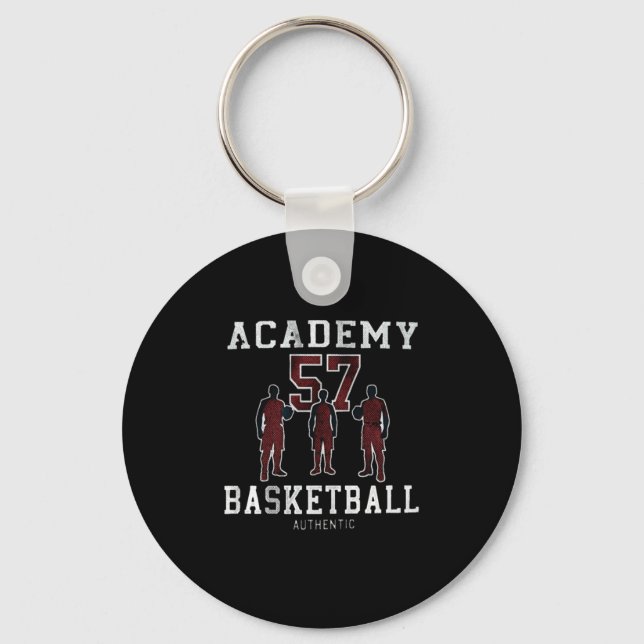 Authentic Basketball Academy Number Style  Key Ring (Front)