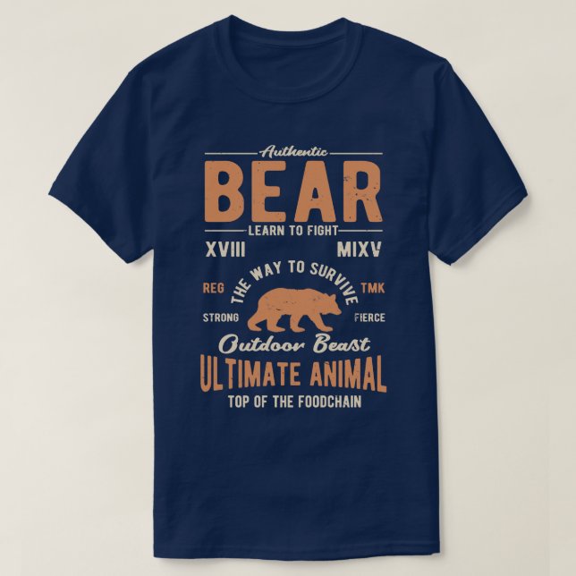 Authentic Bear  T-Shirt (Design Front)