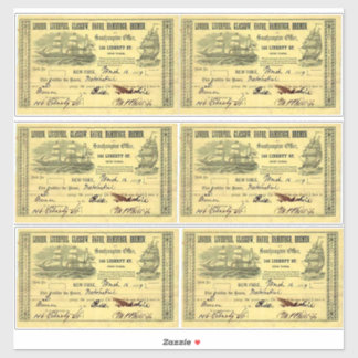 Authentic British Steamship Pass Vintage Travel