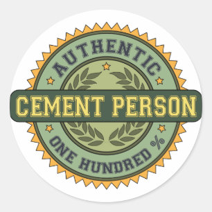 Authentic Cement Person Classic Round Sticker
