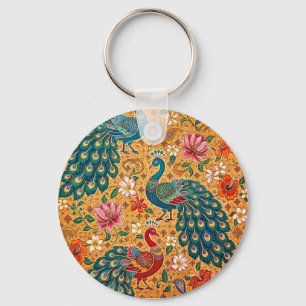 Authentic Ceylon Peacock Batik -Sri Lanka Key Ring