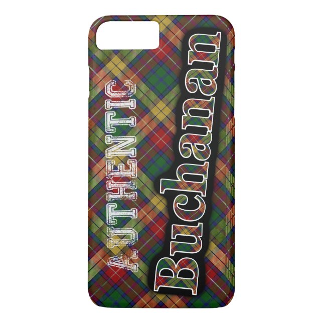 Authentic Clan Buchanan Scottish Tartan Design Case-Mate iPhone Case (Back)