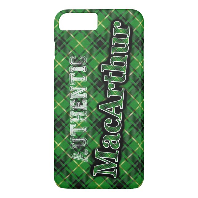 Authentic Clan MacArthur Scottish Tartan Design Case-Mate iPhone Case (Back)