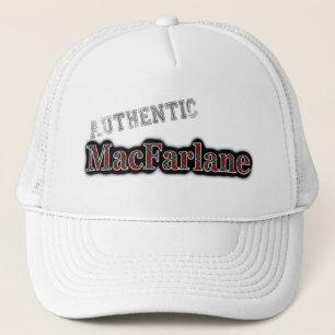 Authentic Clan MacFarlane Scottish Tartan Name Trucker Hat