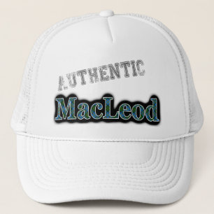 Authentic Clan MacLeod Scottish Tartan Name Design Trucker Hat