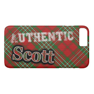 Authentic Clan Scott Scottish Tartan Design iPhone 8 Plus/7 Plus Case