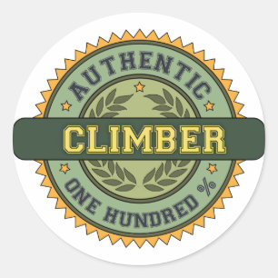 Authentic Climber Classic Round Sticker