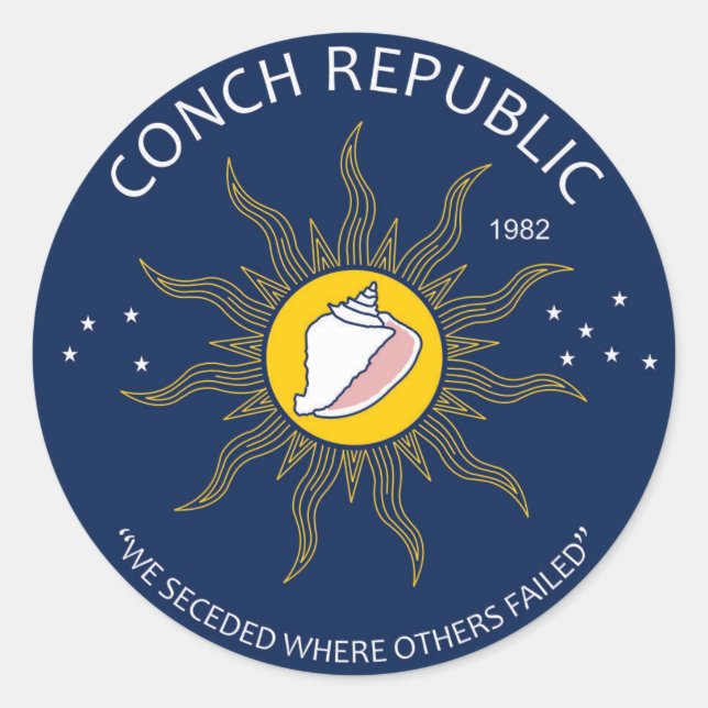 Authentic Conch Republic AVOID FAKES Classic Round Sticker (Front)
