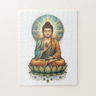 Authentic Dhamma of Asoka and Sukiti Budh - Ancien Jigsaw Puzzle