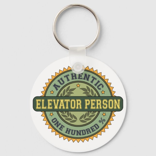 Authentic Elevator Person Key Ring (Front)