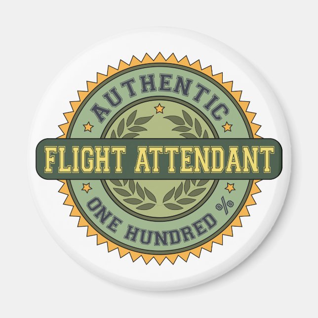 Authentic Flight Attendant Magnet (Front)