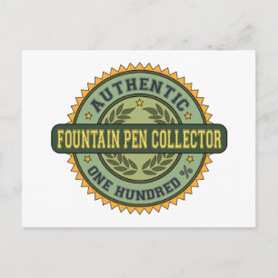 Authentic Fountain Pen Collector Postcard