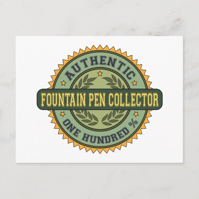 Authentic Fountain Pen Collector Postcard (Front)