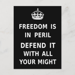 Authentic Freedom Is In Peril Best Price Custom Postcard