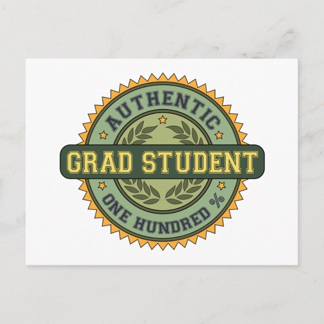 Authentic Grad Student Postcard (Front)