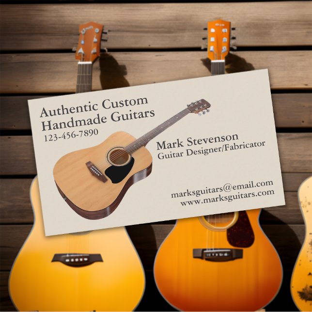 Authentic Handmade Custom Guitar Maker Business Card (Creator Uploaded)