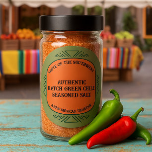 Authentic Hatch Green Chile Custom Spice Label