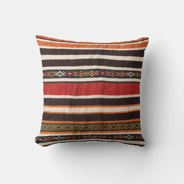 Authentic Kilim Pillows: Handwoven Persian & Turki Cushion (Front)