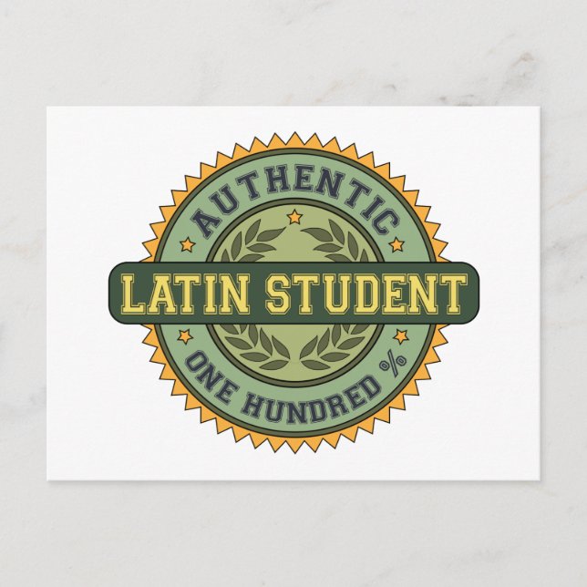Authentic Latin Student Postcard (Front)