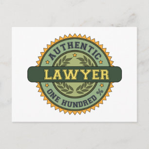 Authentic Lawyer Postcard
