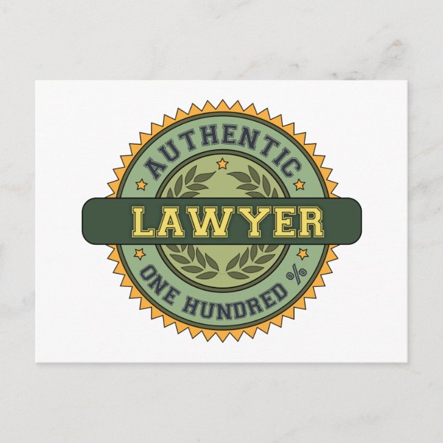 Authentic Lawyer Postcard (Front)