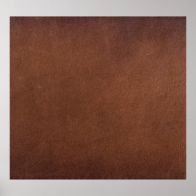 Authentic leather texture, genuine background. poster (Front)