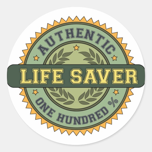 Authentic Life Saver Classic Round Sticker (Front)
