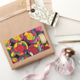 Authentic Mexican Wicker Baskets Rectangular Sticker