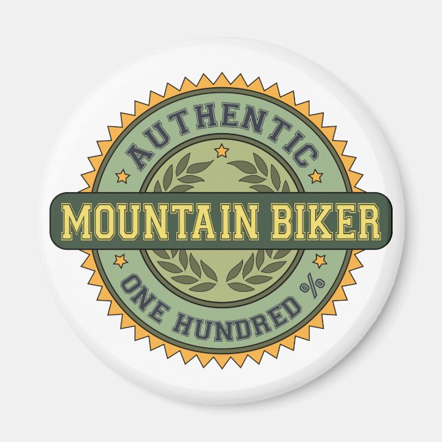 Authentic Mountain Biker Magnet (Front)