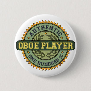 Authentic Oboe Player 6 Cm Round Badge
