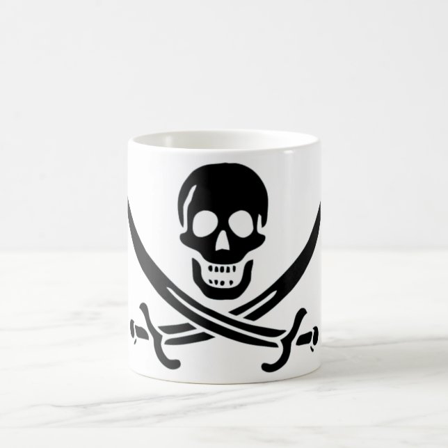 Authentic Pirate Flag of Jack Rackam Coffee Mug (Center)