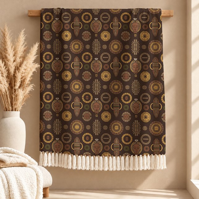 Authentic Rust Tribal Pattern Throw Blanket Decor (Authentic Rust Tribal Pattern Throw Blanket Decor)