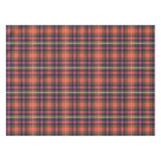 Authentic Scottish Clan Plaid Tartan Tablecloth (Front (Horizontal))