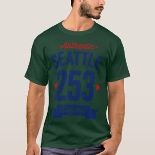 Authentic Seattle 253 Area Code T-Shirt