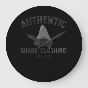Authentic Shark Clothing Since 1998 - Shark Gifts Large Clock