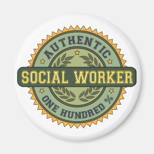 Authentic Social Worker Magnet