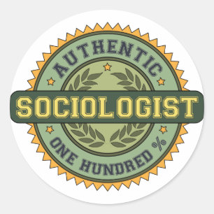 Authentic Sociologist Classic Round Sticker