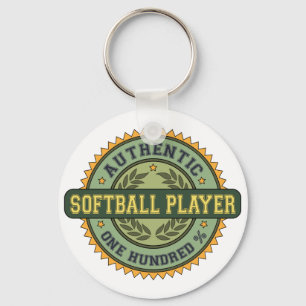 Authentic Softball Player Key Ring