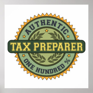 Authentic Tax Preparer Poster