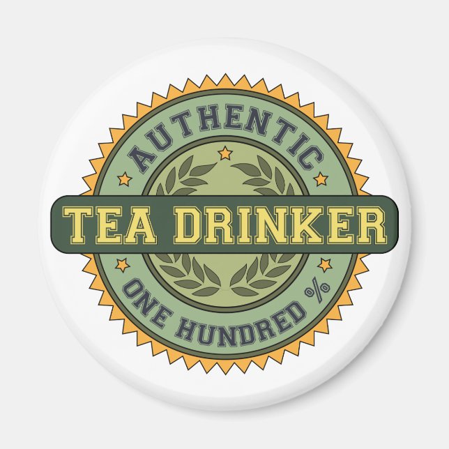 Authentic Tea Drinker Magnet (Front)
