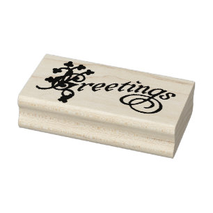 Authentic Vintage Shamrock Greetings Art Stamp