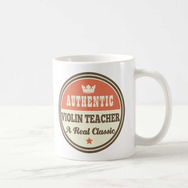 Authentic Violin Teacher Vintage Gift Idea Coffee Mug (Right)