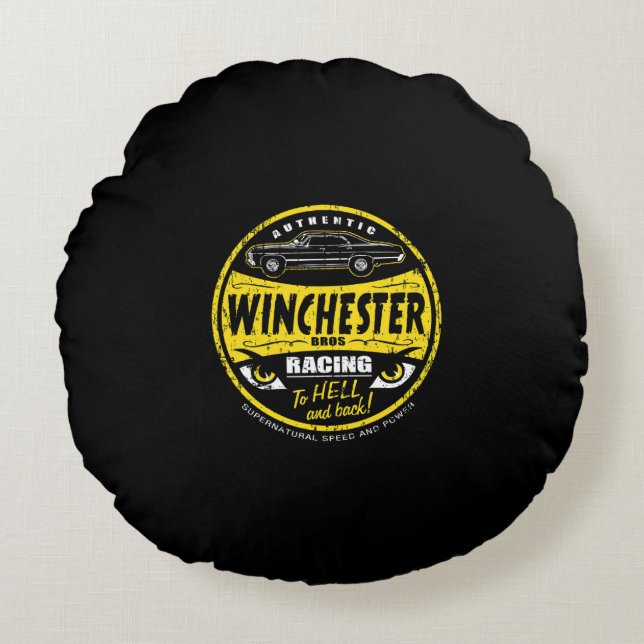 Authentic Winchester Bros Round Cushion (Front)