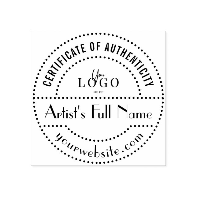 Authenticity Stamp for Original Art Gallery Artist (Imprint)