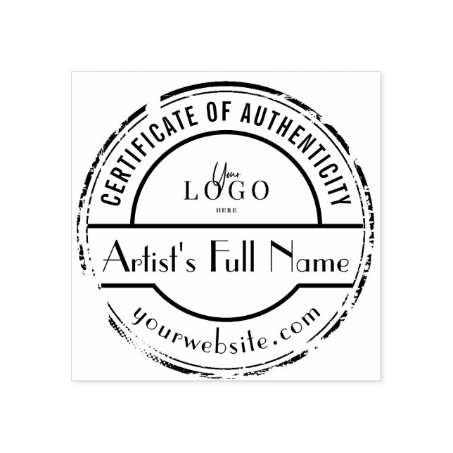 Authenticity Stamp for Original Art Gallery Artist (Imprint)