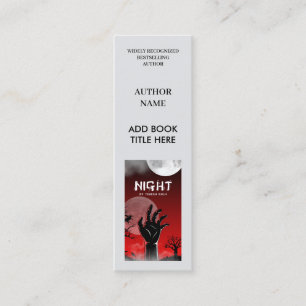 Author Book Launch Minimal Bookmark Promo Card