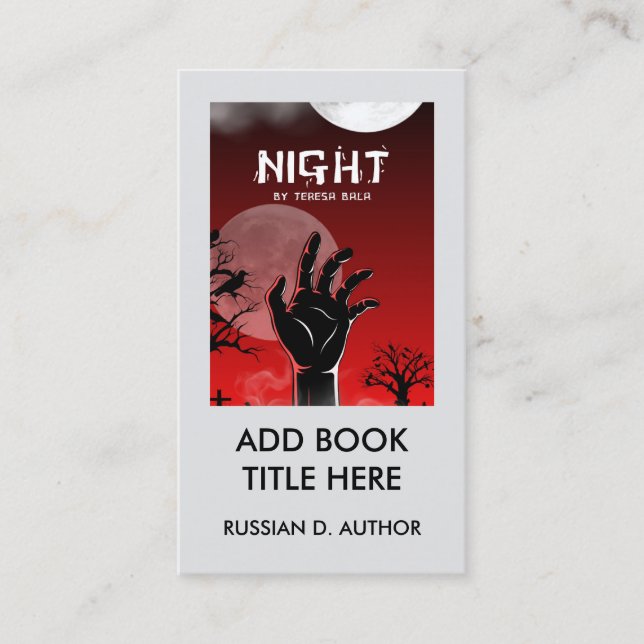 Author Book Launch Minimal Promo Business Card (Front)