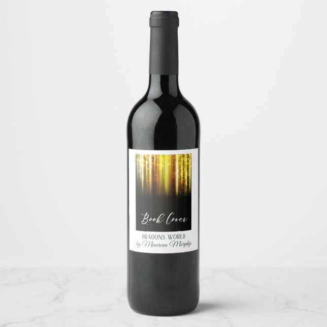 Author Book Launch Party - Book Cover Wine Label (Front)