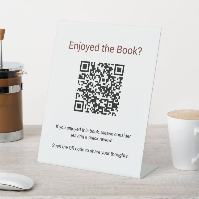 Author Book Launch Scan to Review Dispaly Pedestal Sign (In SItu)